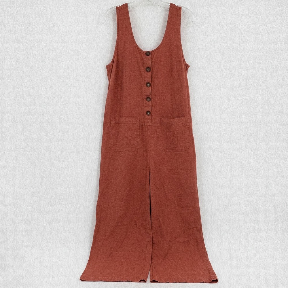 Marine Layer Orange Sydney Button Up Jumpsuit | Women’s M One-Piece